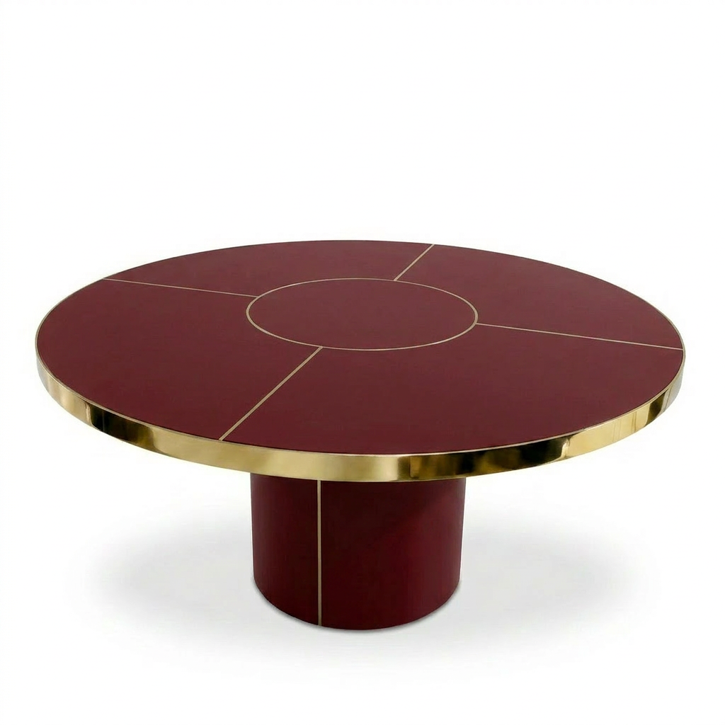Mid-Century Round Antique Boutique Table with Pedestal Base