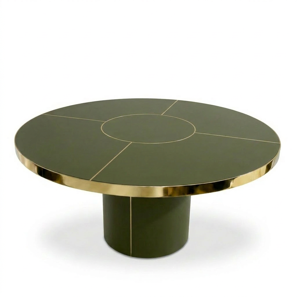 Mid-Century Round Antique Boutique Table with Pedestal Base