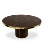 Mid-Century Round Antique Boutique Table with Pedestal Base
