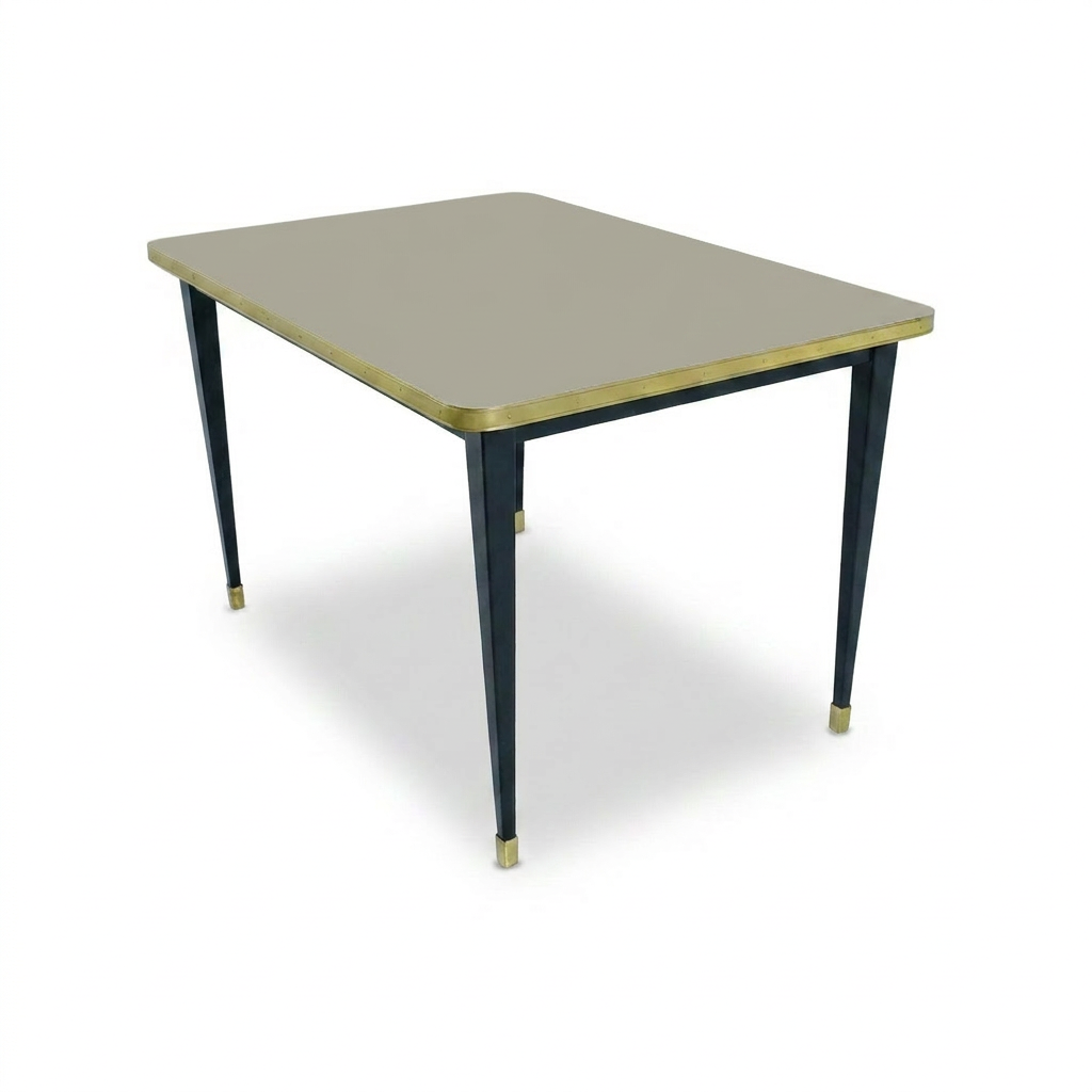 Mesa Antique Boutique Rectangular - Mid-Century sobre Estructura Cónica
