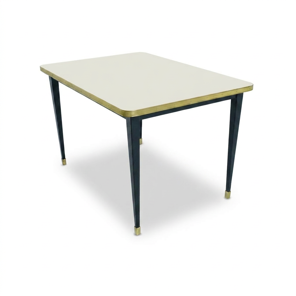 Mesa Antique Boutique Rectangular - Mid-Century sobre Estructura Cónica