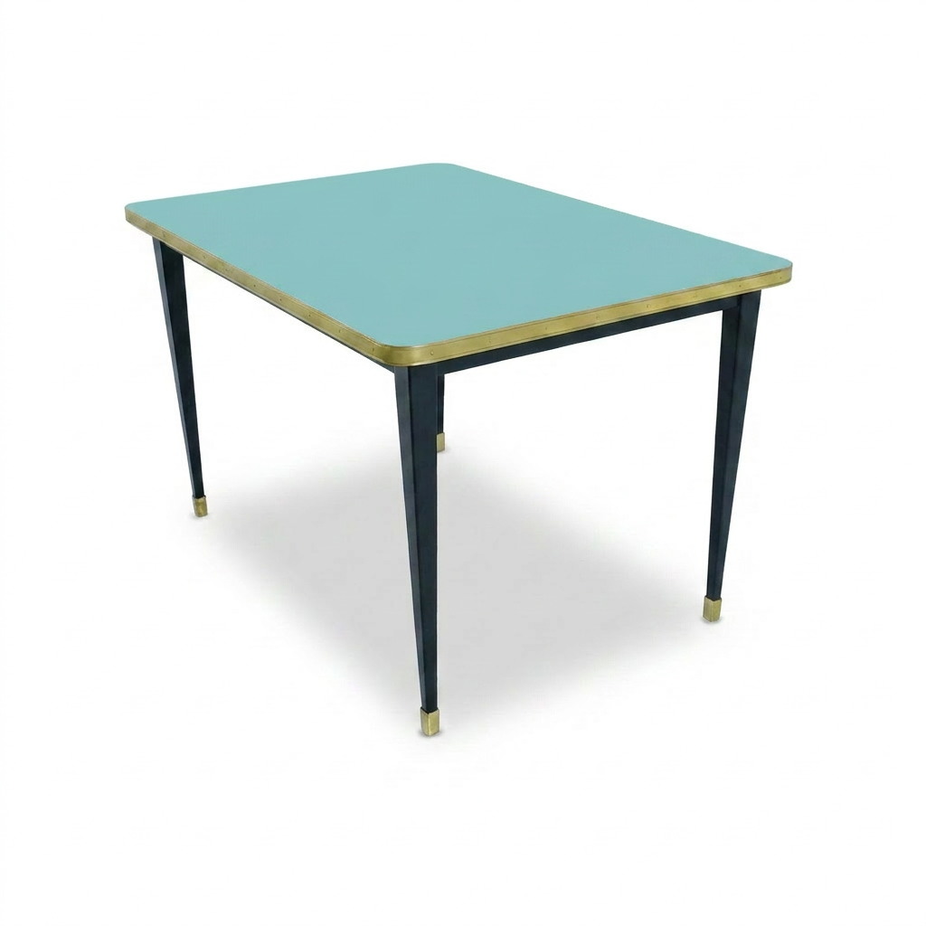 Mesa Antique Boutique Rectangular - Mid-Century sobre Estructura Cónica