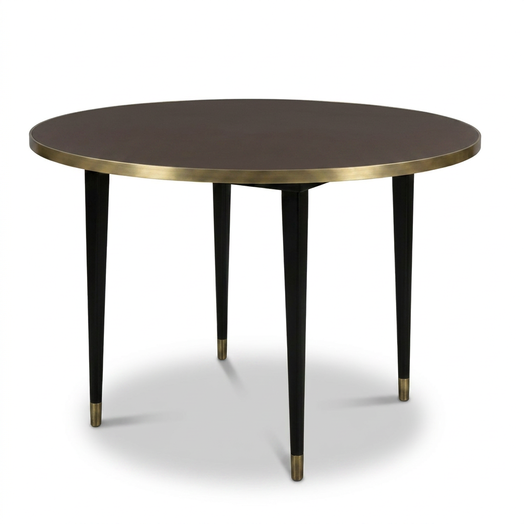 Mesa Antique Boutique Redonda - Mid-Century sobre Estructura Cónica