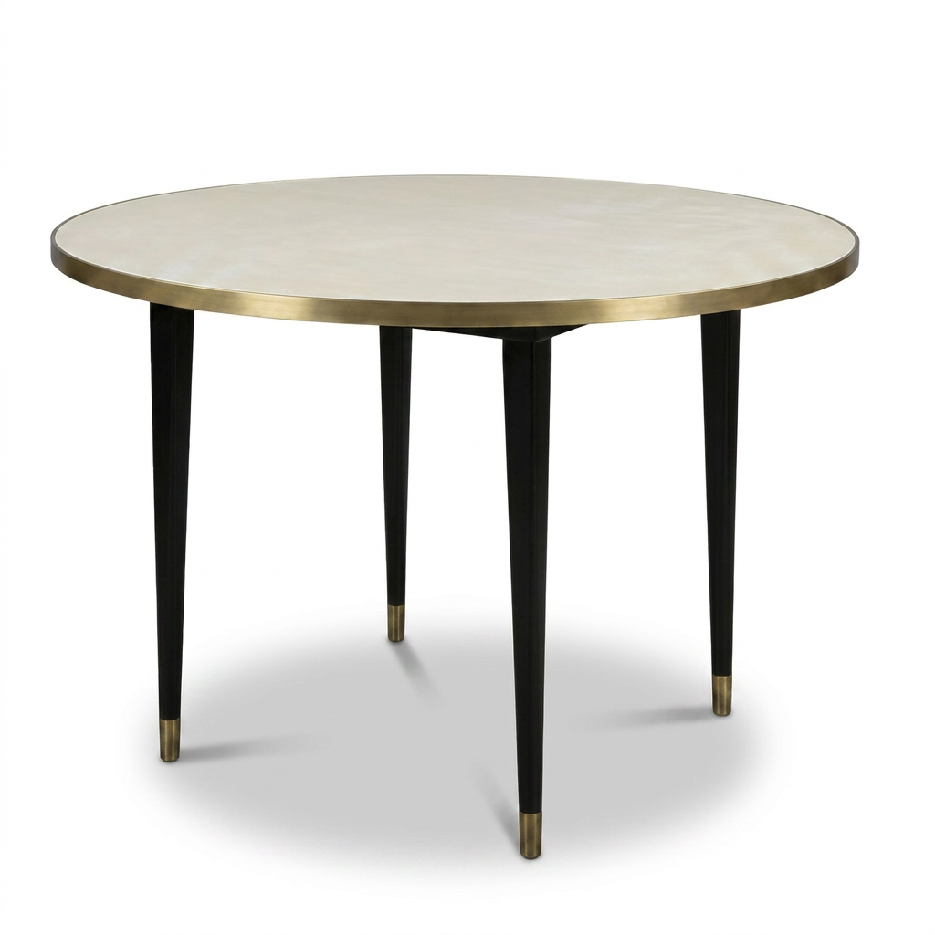 Mesa Antique Boutique Redonda - Mid-Century sobre Estructura Cónica