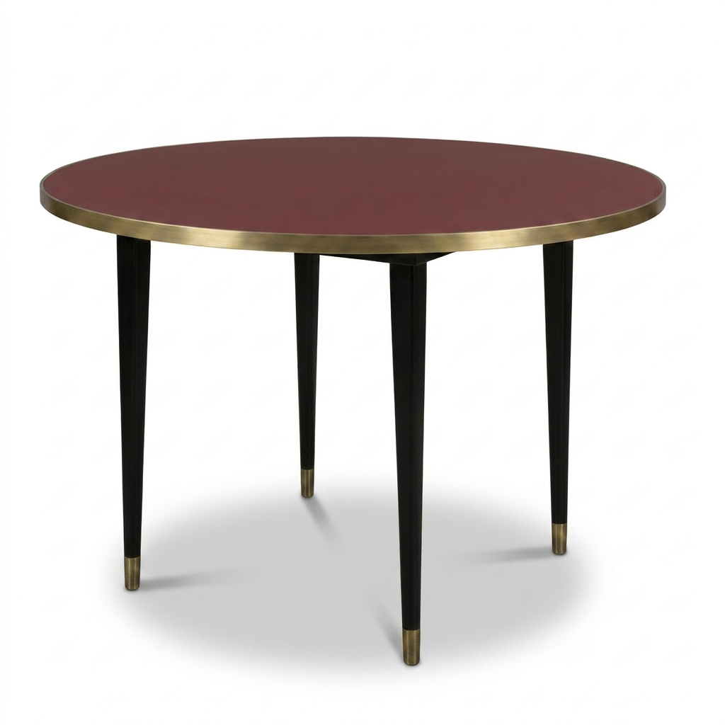Mesa Antique Boutique Redonda - Mid-Century sobre Estructura Cónica