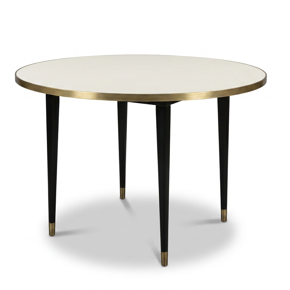 Mesa Antique Boutique Redonda - Mid-Century sobre Estructura Cónica