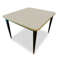 Square Mid-Century Antique Boutique Table - on Conical Base