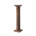 Escultura de tornillo de prensa de vino de roble francés del siglo XIX