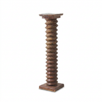 Escultura de tornillo de prensa de vino de roble francés del siglo XIX