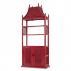 Estantería Pagoda Mid-Century - Estilo Chinoiserie