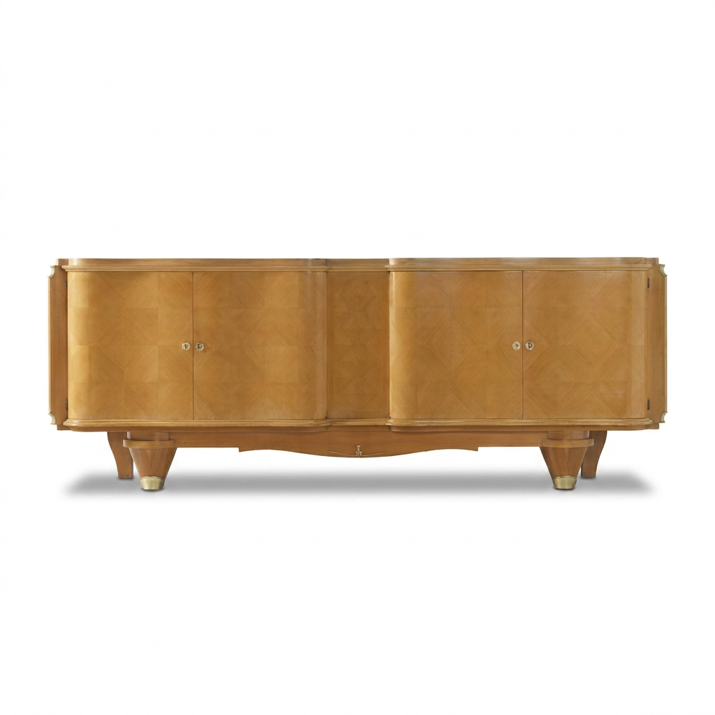 Aparador Art Déco Francés en Madera de Sicomoro - Estilo André Arbus, c. 1940