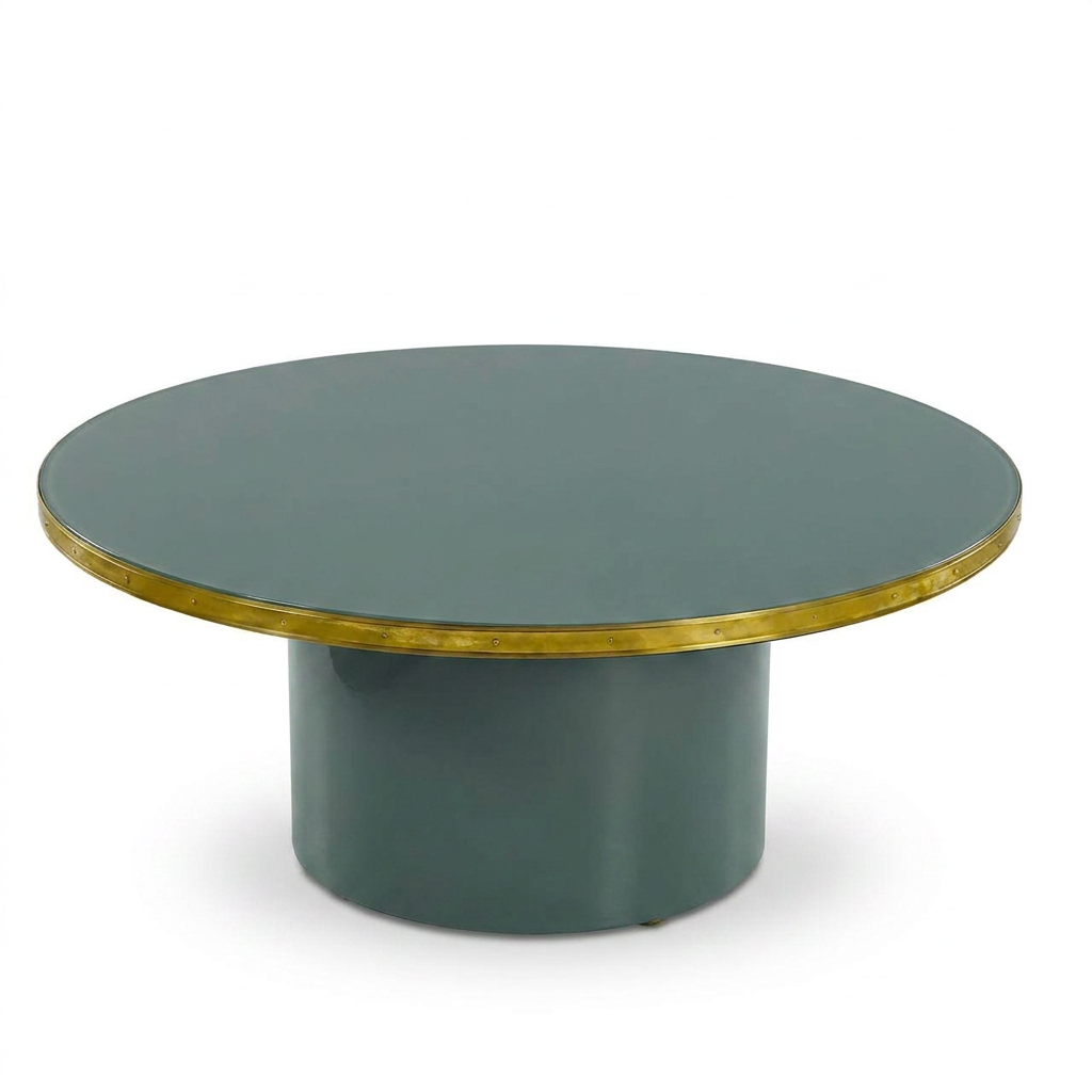 Mesa Baja Antique Boutique - Mid-Century con Base Central