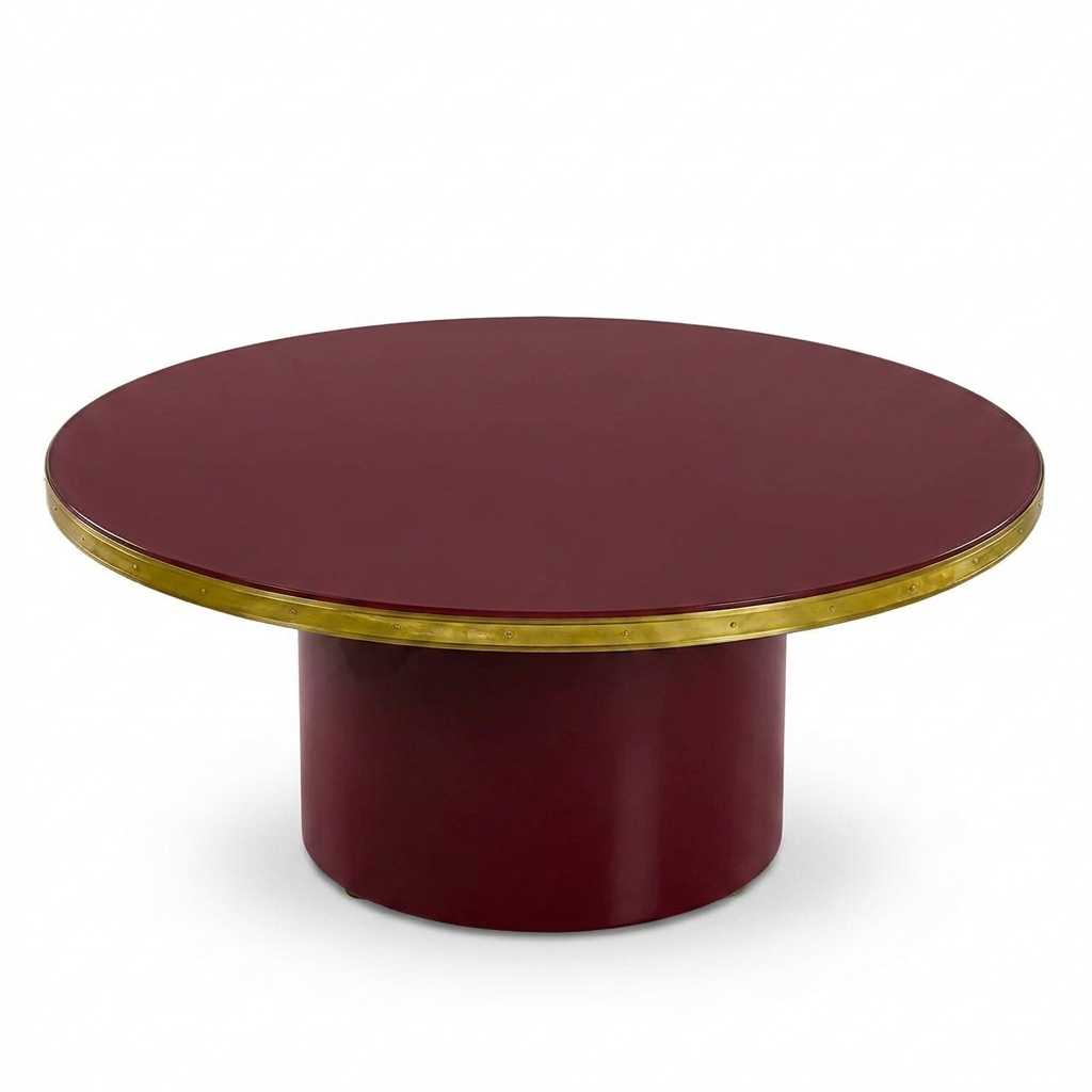 Mesa Baja Antique Boutique - Mid-Century con Base Central