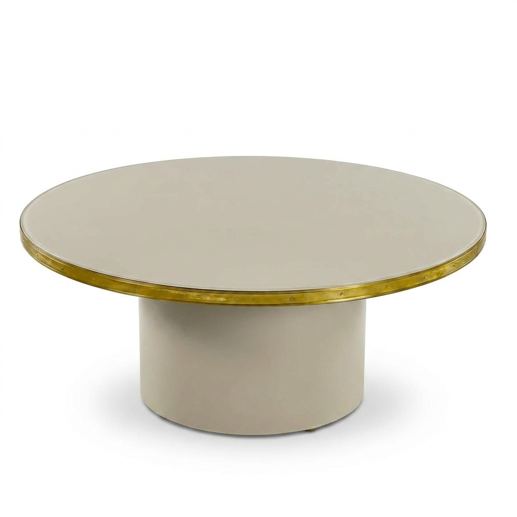 Mesa Baja Antique Boutique - Mid-Century con Base Central