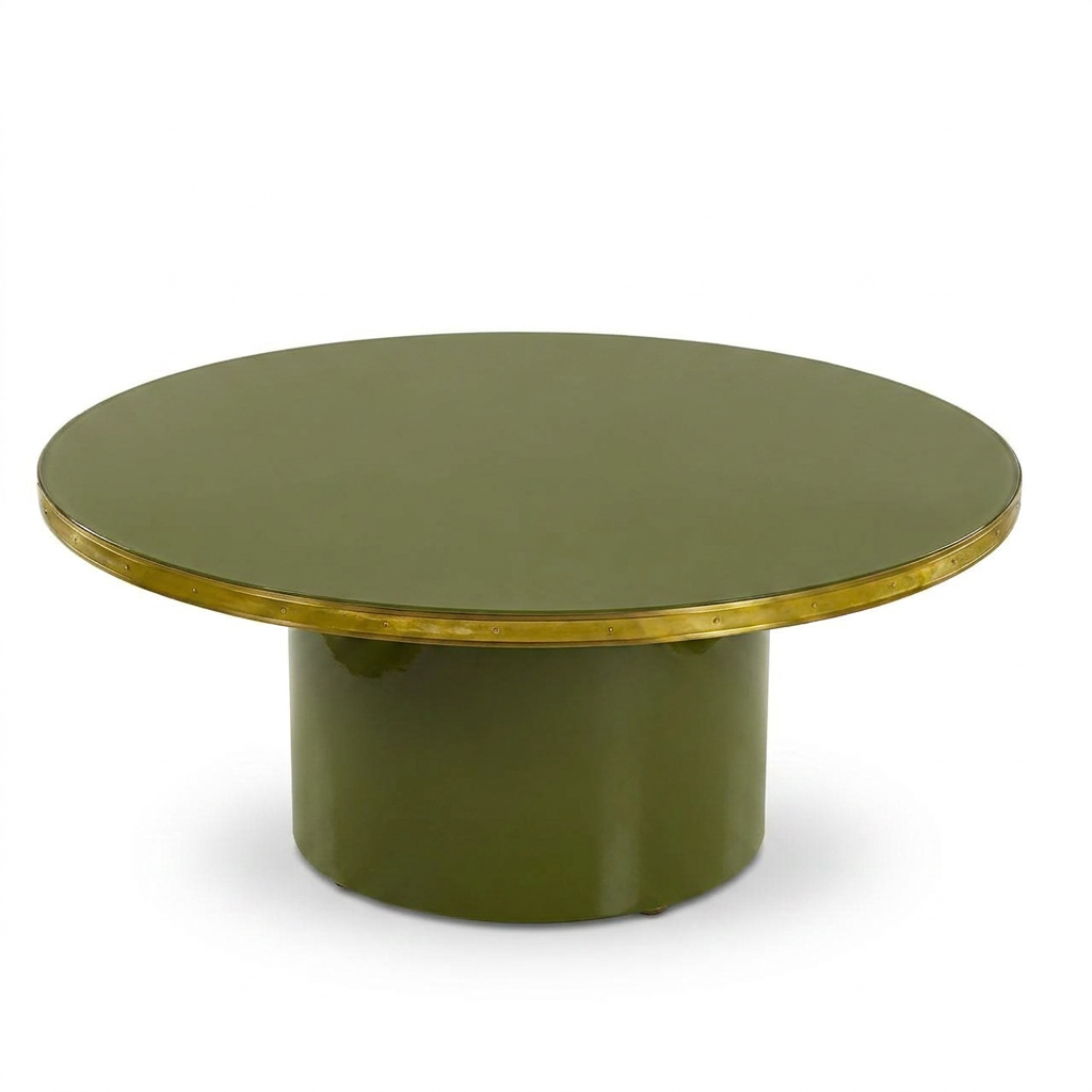 Mesa Baja Antique Boutique - Mid-Century con Base Central