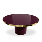 Mesa Antique Boutique Redonda - Mid-Century con Base Central