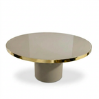 Mesa Antique Boutique Redonda - Mid-Century con Base Central