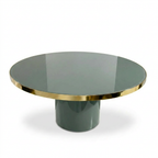 Mesa Antique Boutique Redonda - Mid-Century con Base Central