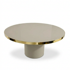 Mesa Antique Boutique Redonda - Mid-Century con Base Central