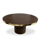 Mesa Antique Boutique Redonda - Mid-Century con Base Central