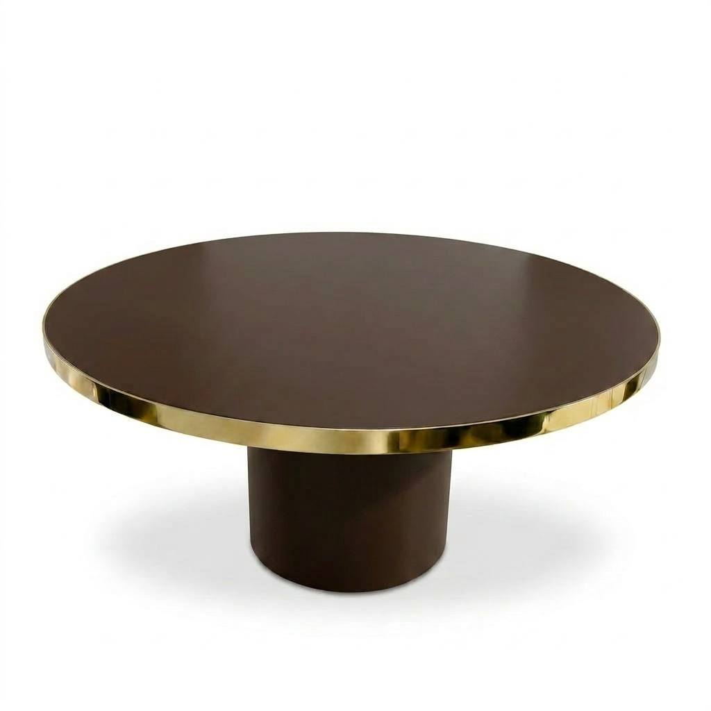 Mesa Antique Boutique Redonda - Mid-Century con Base Central