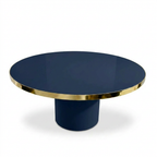 Mesa Antique Boutique Redonda - Mid-Century con Base Central