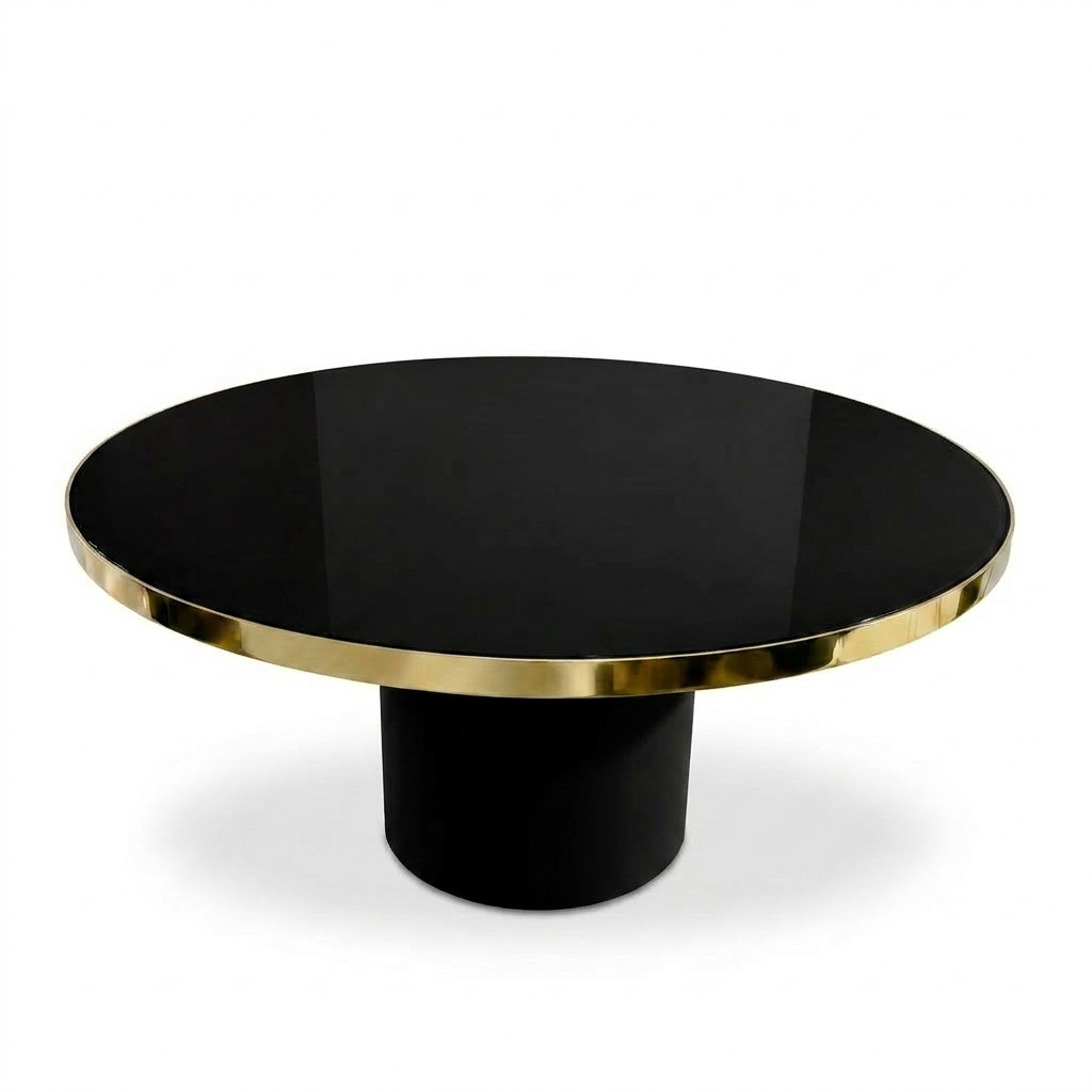 Mesa Antique Boutique Redonda - Mid-Century con Base Central