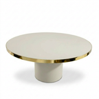 Mesa Antique Boutique Redonda - Mid-Century con Base Central
