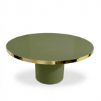 Mesa Antique Boutique Redonda - Mid-Century con Base Central