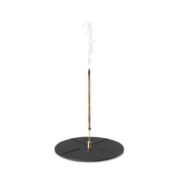 Cesta. Porta velas de cuero con detalles de latón XXL