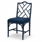 Silla Chinese Chippendale Faux Bamboo - cojín integrado