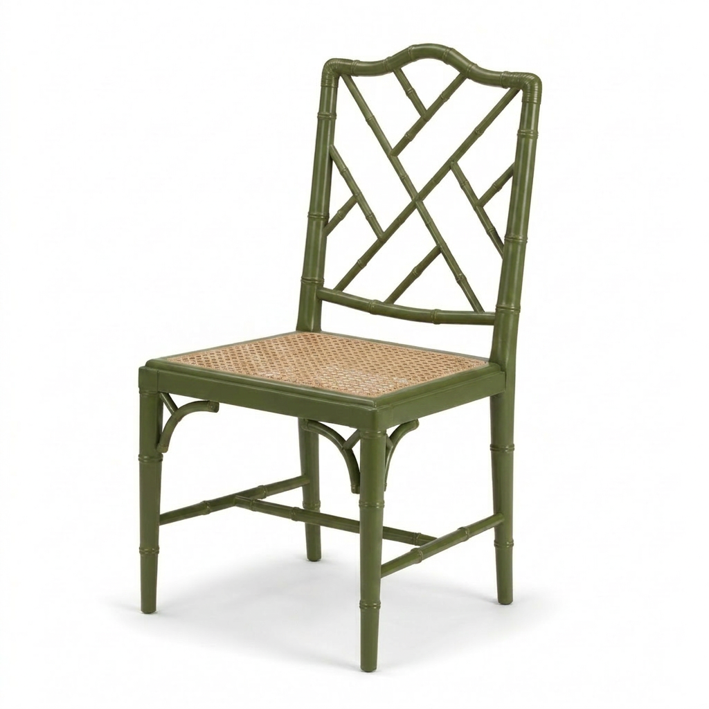 Silla Chinese Chippendale Faux Bamboo - acabado de ratán