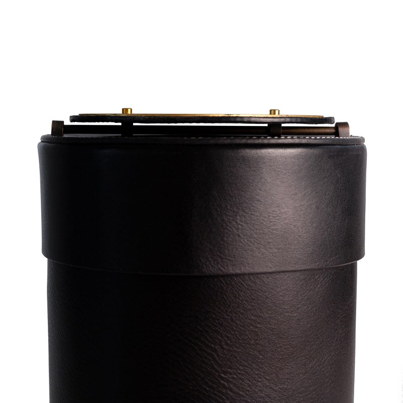 Prestigeux - Handcrafted Leather and Brass Premium Paper Bin