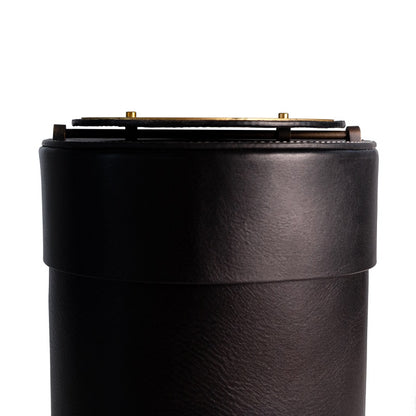 Prestigeux - Handcrafted Leather and Brass Premium Paper Bin