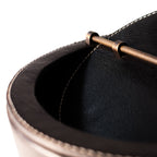 Prestigeux - Papelera Premium hecha a mano en cuero y latón color negro