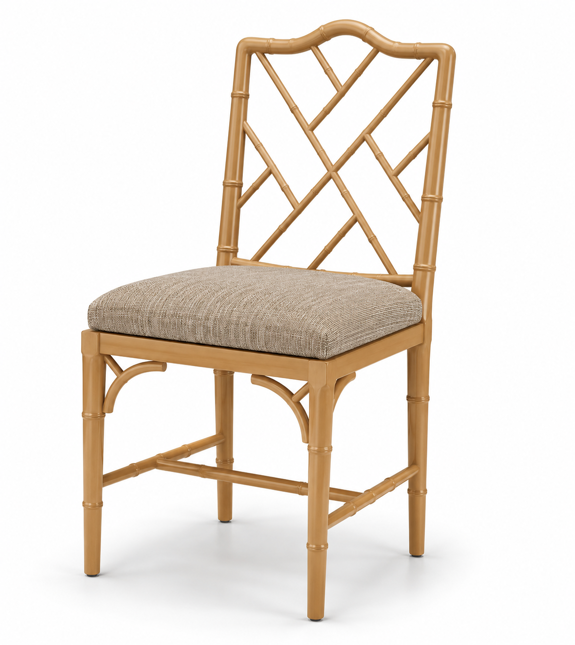 Silla Chinese Chippendale Faux Bamboo - cojín integrado