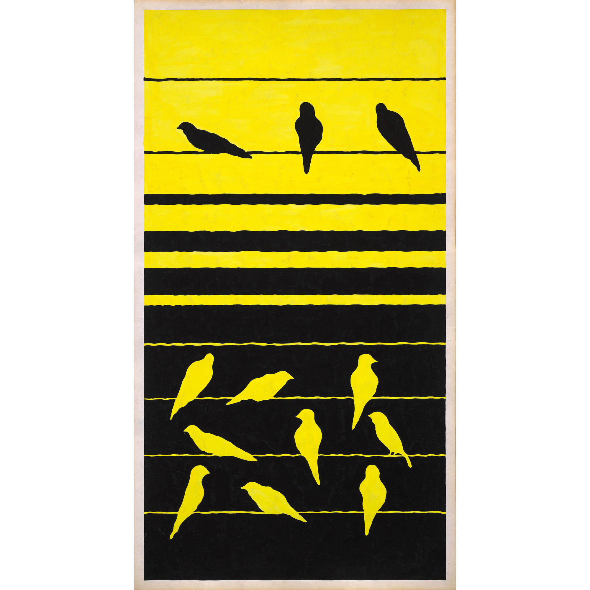 Diseño Textil Original Años 70 - Gouache Abstracto "Composición 5"