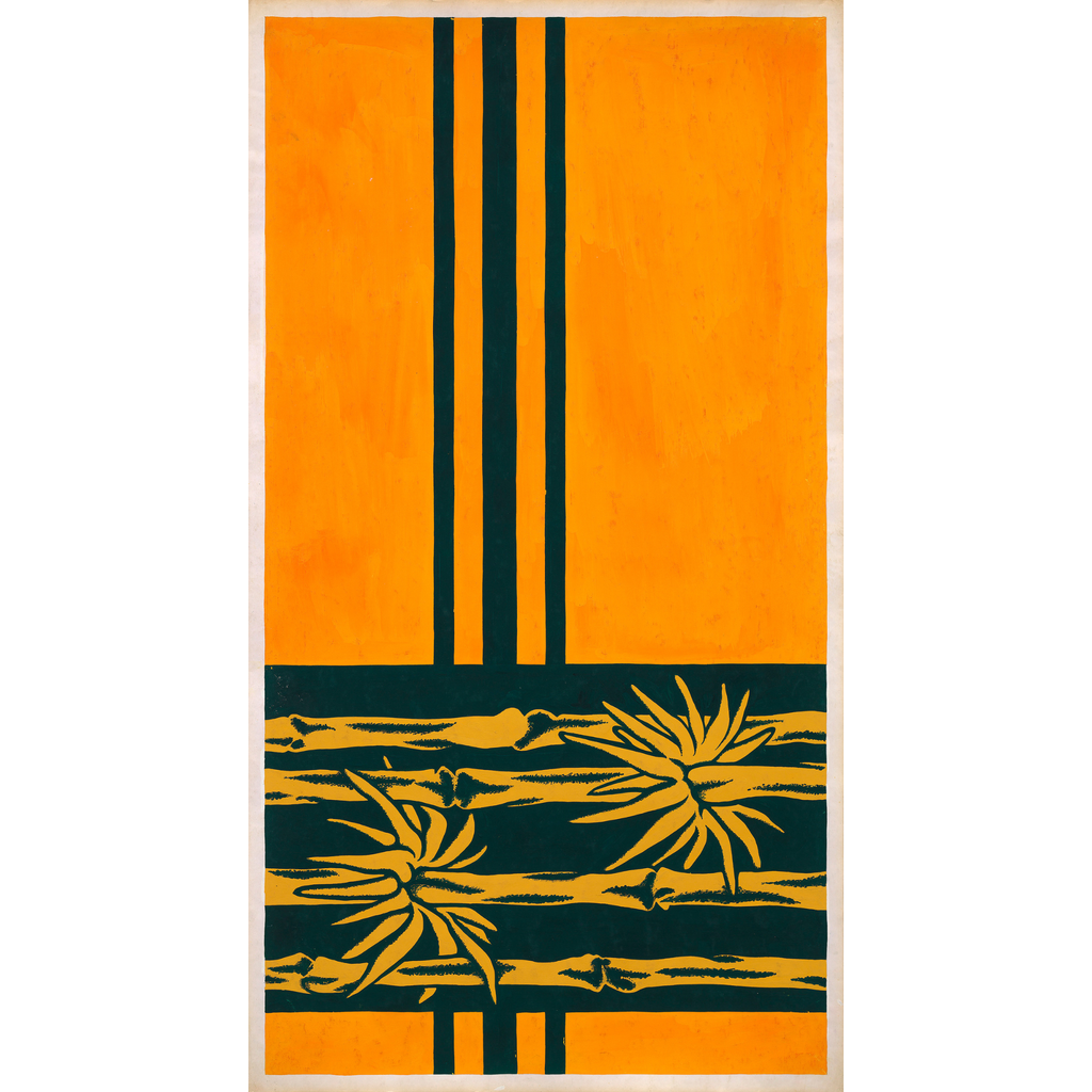 Diseño Textil Original Años 70 - Gouache Abstracto "Composición 4"
