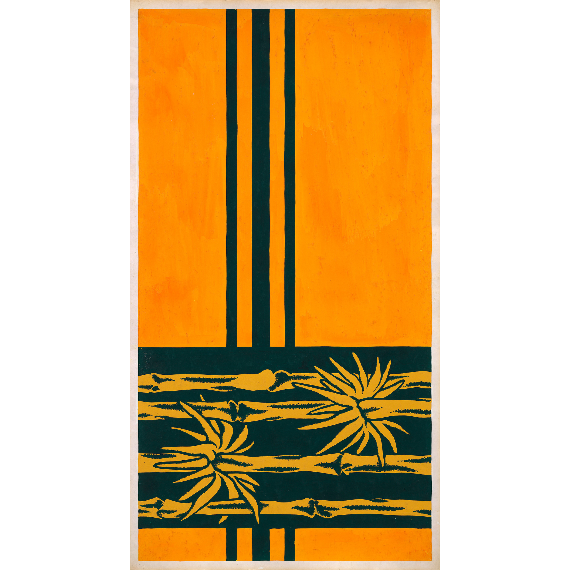 Diseño Textil Original Años 70 - Gouache Abstracto "Composición 4"