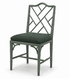 Silla Chinese Chippendale Faux Bamboo - cojín integrado