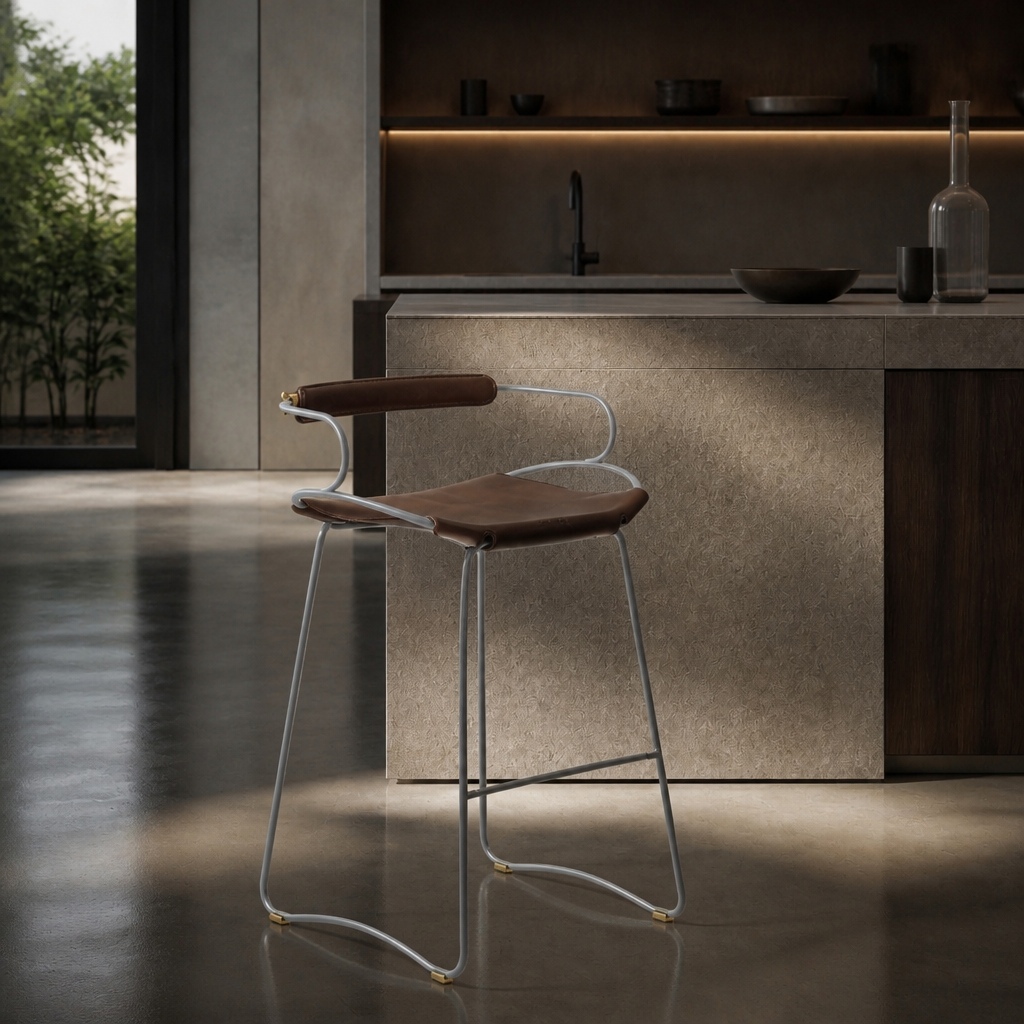 Hug Counter Stool with Backrest - Handcrafted & Customizable 