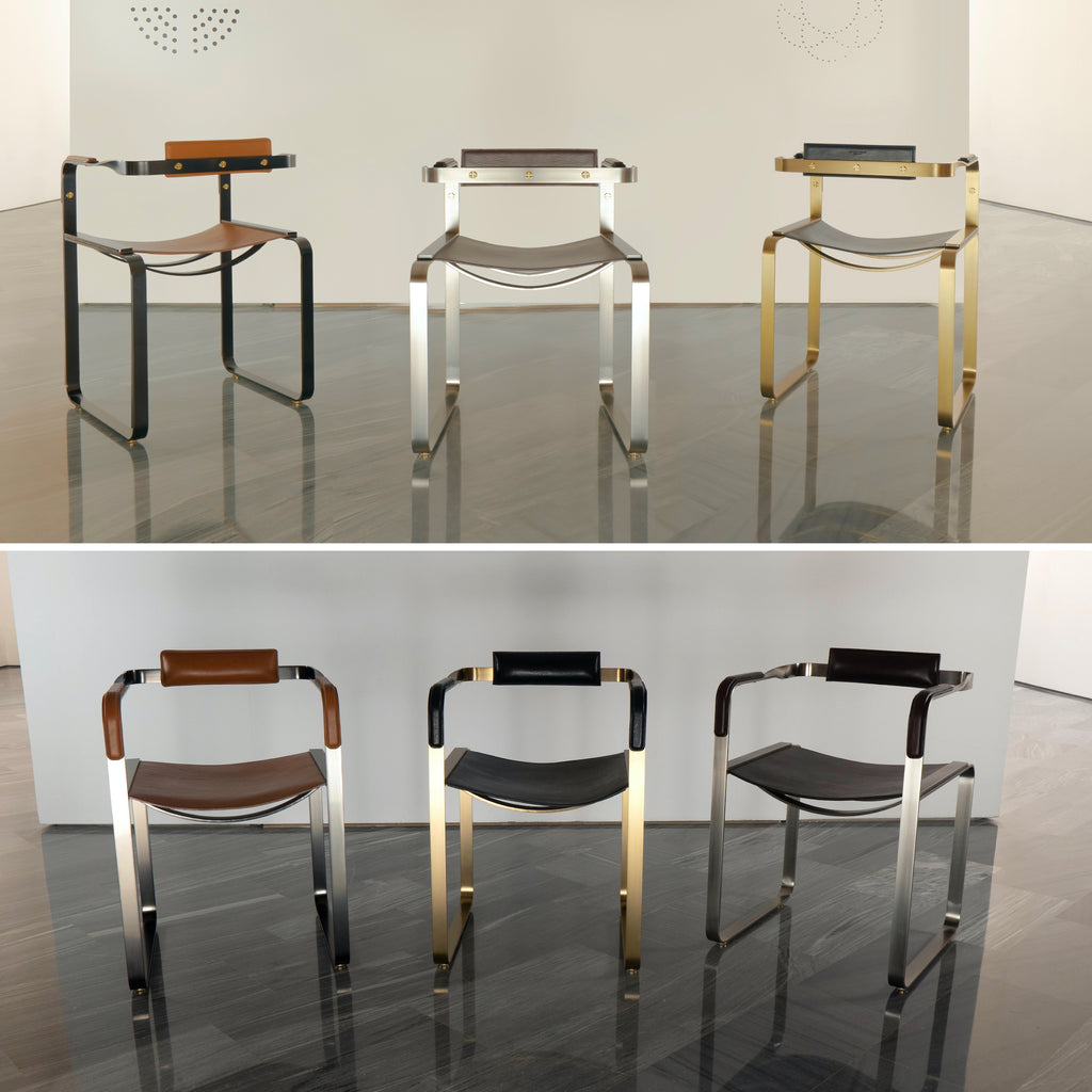 Silla Wanderlust - Personalizable y hecho a mano en piel vacuna y acero