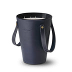 Cesta. Porta velas de cuero con detalles de latón XXL