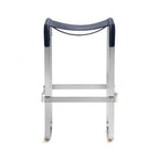Taburete de bar Wanderlust - Hecho a mano en cuero y acero, personalizable