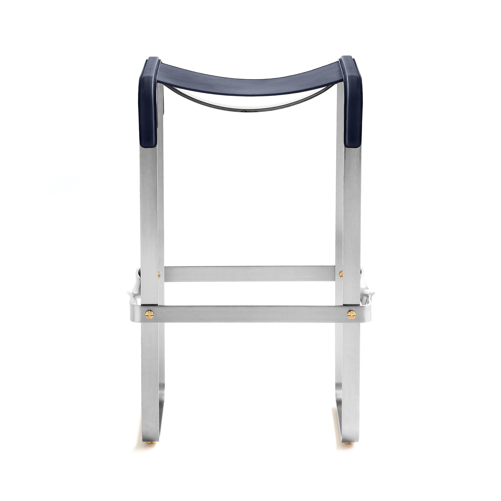 Taburete de bar Wanderlust - Hecho a mano en cuero y acero, personalizable