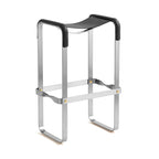 Taburete de bar Wanderlust - Hecho a mano en cuero y acero, personalizable