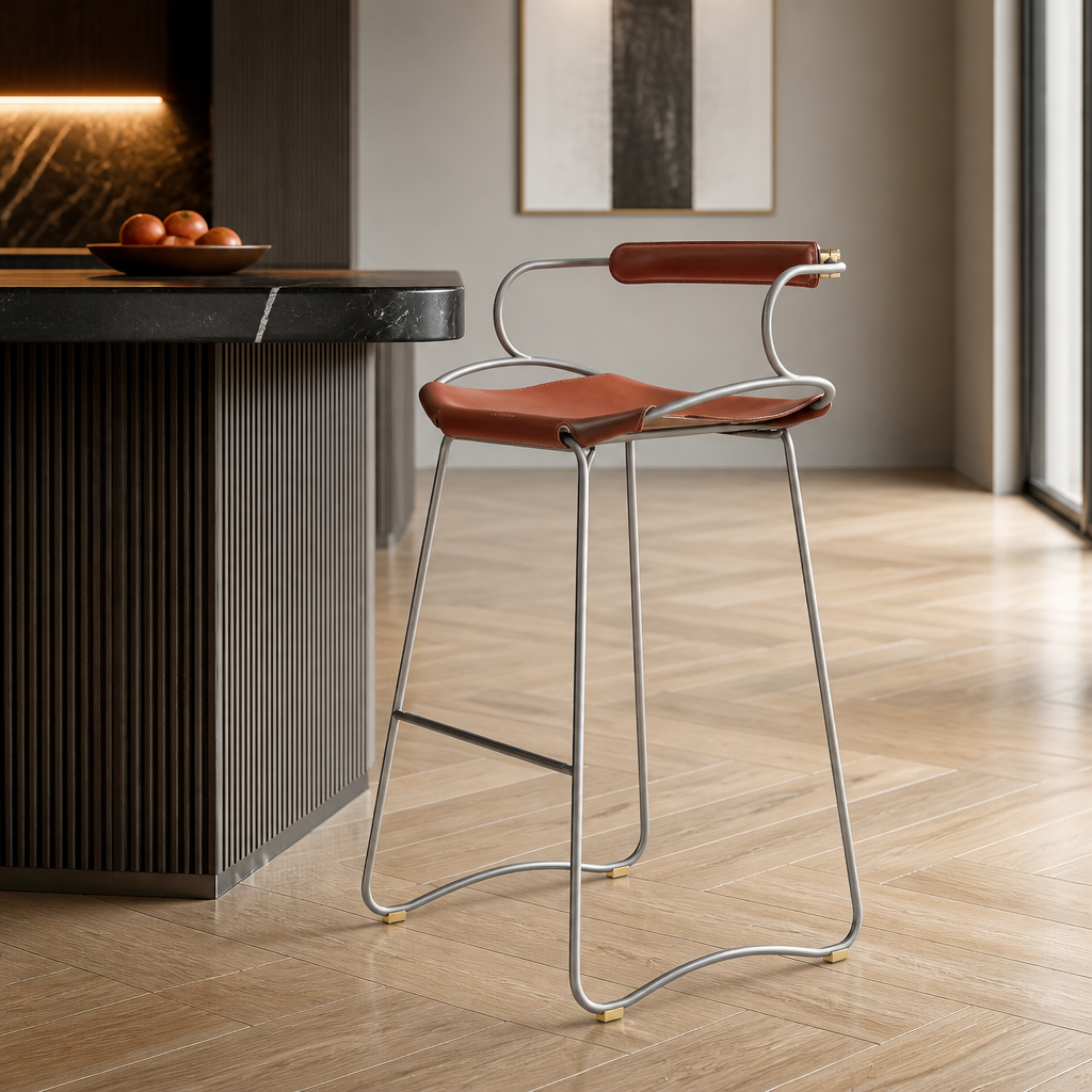 Hug Bar Stool with Backrest - Handcrafted & Fully Customizable