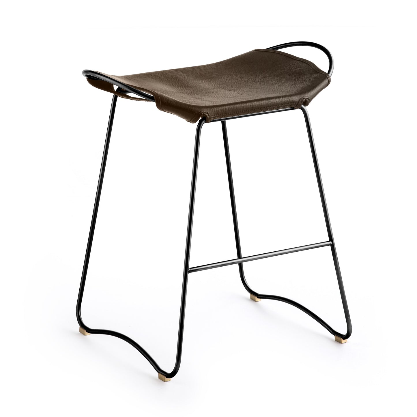 Hug Kitchen Stool - Handcrafted with Cowhide Leather