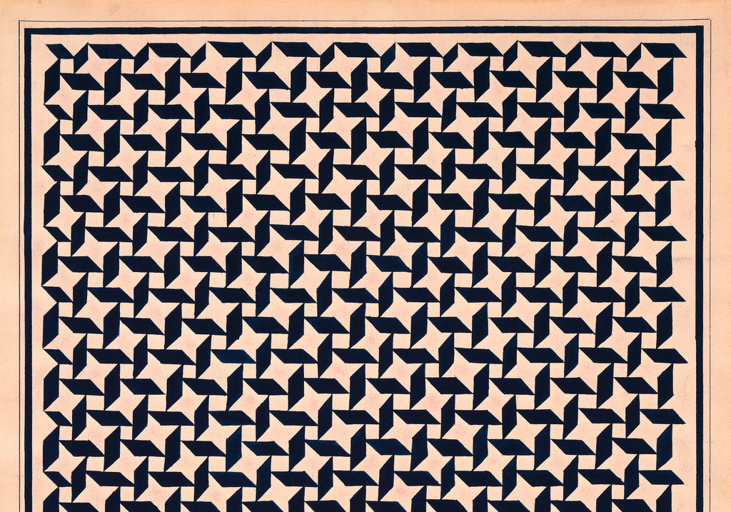 Diseño Textil Original Años 70 - Gouache Abstracto 2Composición 9"