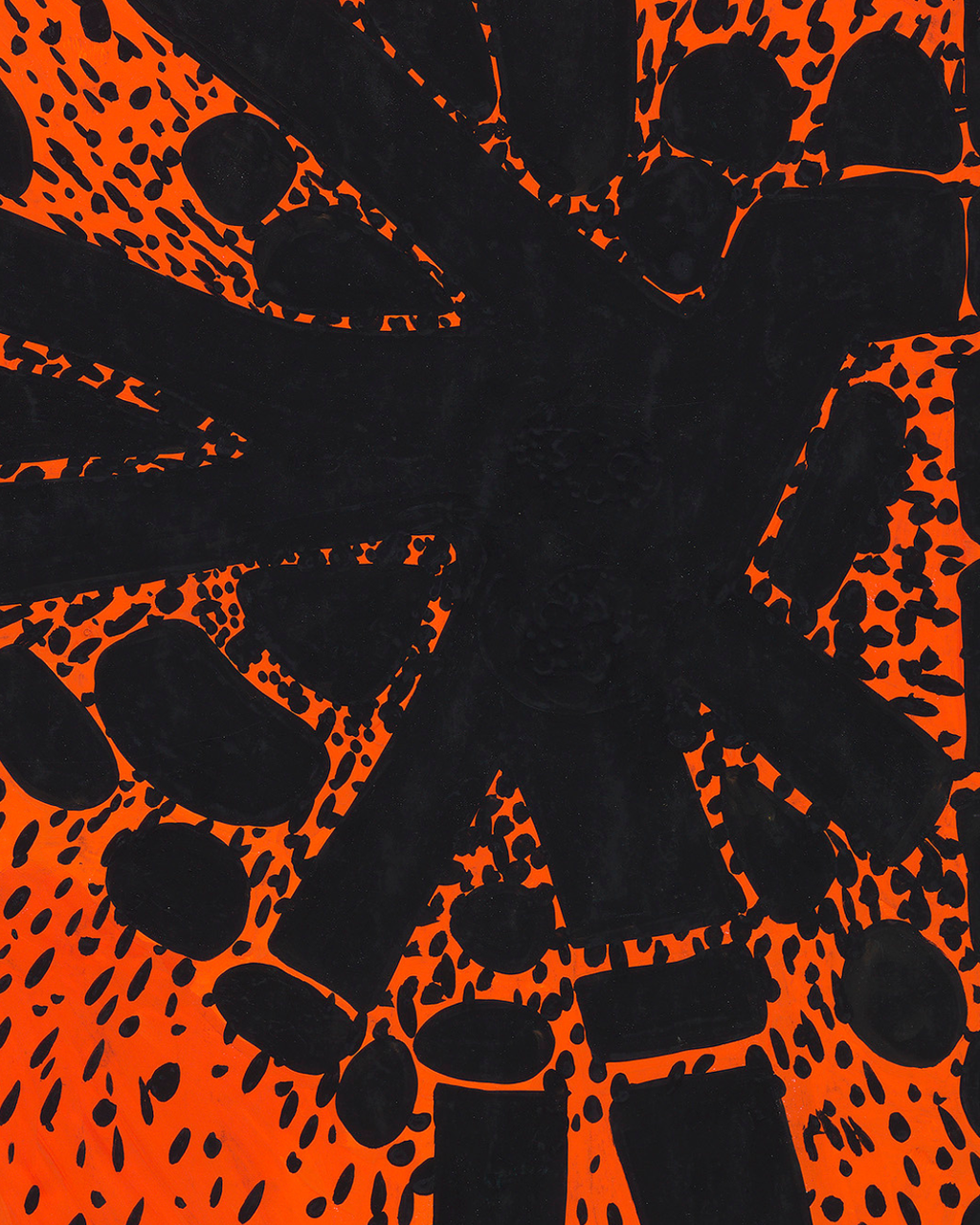 Diseño Textil Original Años 70 - Gouache abstracto "Composición 10"